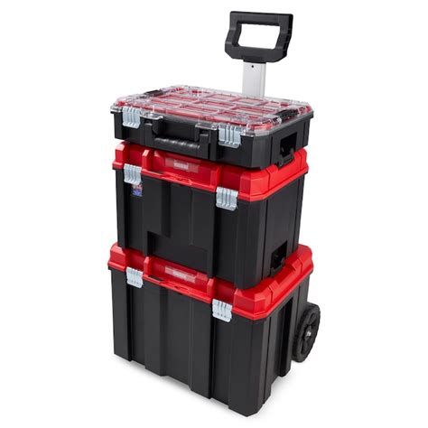 craftsman versastack 17.126-in plastic and metal wheels lockable tool box|CRAFTSMAN VERSASTACK 17.126.